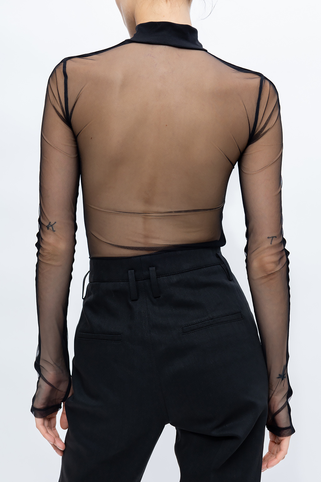 Sheer back hot sale top